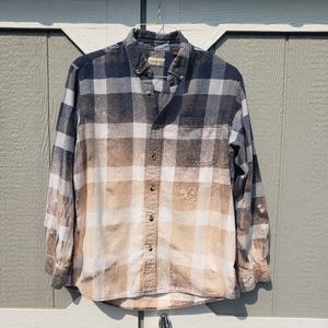 Upcycled OOAK Bleached Hobbs Creek BOHO Flannel